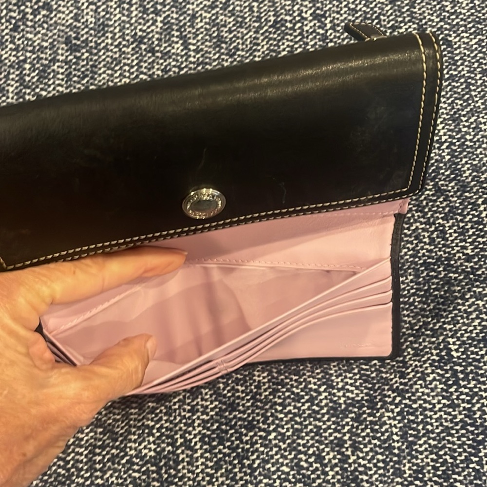 Coach Black Ladies Leather Wallet with Pink Trim EUC - Picture 5 of 12